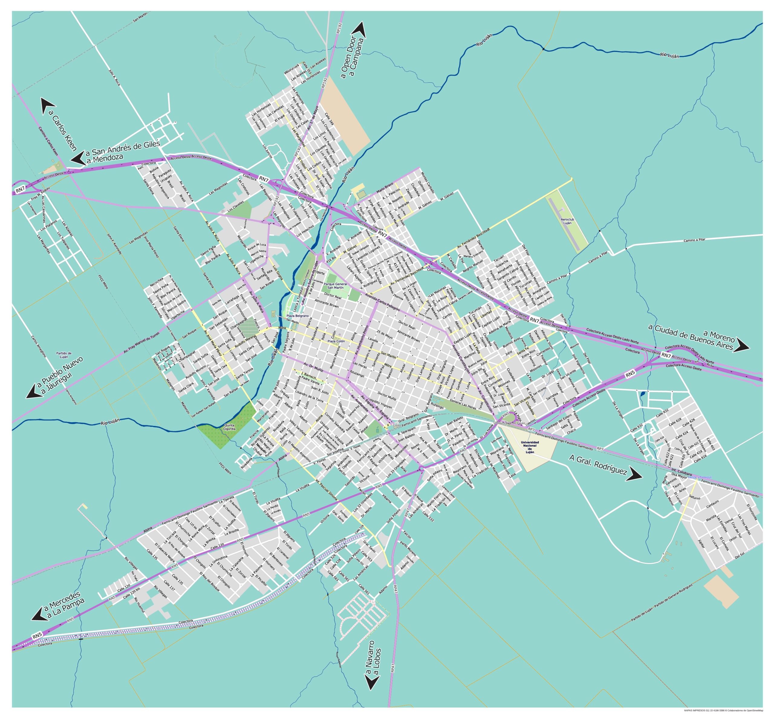 Mapa de Luján